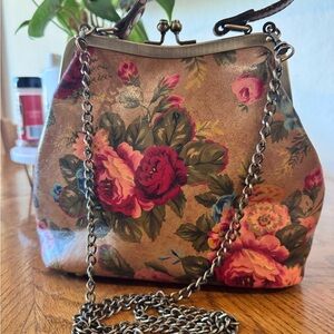Patricia Nash vintage Floral Chain Shoulder Bag
